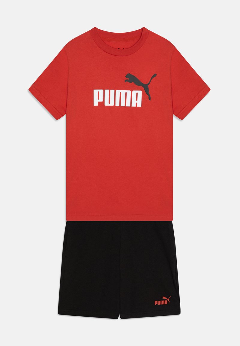 Puma - LOGO TEE AND SHORTS UNISEX SET - Short de sport - red fire, Agrandir