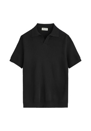 FRILIVIN, POLO COL OUVERT PREMIUM - Polo - noir