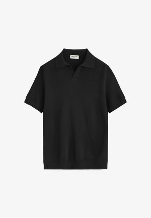 FRILIVIN, POLO COL OUVERT PREMIUM - Polo - noir