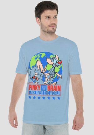 Cotton Soul, PINKY AND THE BRAIN/CAMPAIGN - Print T-shirt - light blue