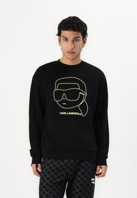 KARL LAGERFELD - CREW NECK - Sweatshirt - black/green Thumbnail Image 1
