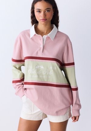 Next, REGULAR FIT - LONG SLEEVE COLLEGIATE EMBROIDERED RUGBY SHIRT . - Longsleeve - pink
