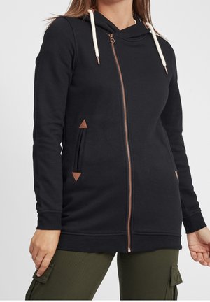 Felpa con zip - black