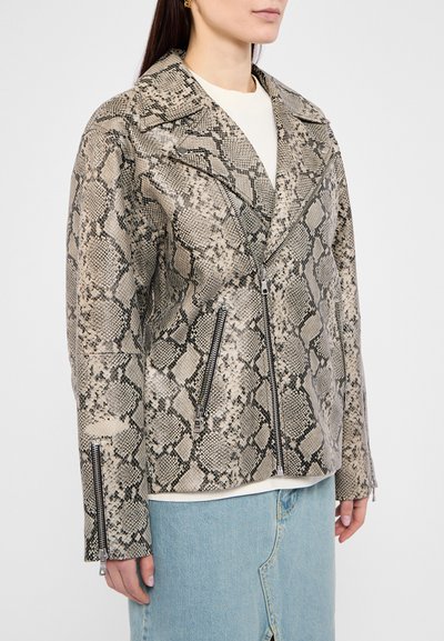 Won Hundred PEYTON REPTILE - Leather jacket - grey