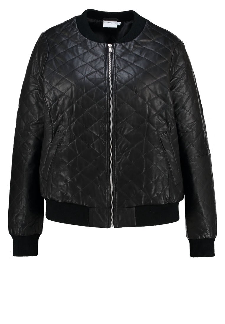 JUNAROSE - by VERO MODA Leather jacket - black - (Pre-owned) - Zalando