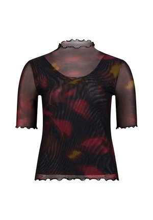 zero, Blouse - black dark red