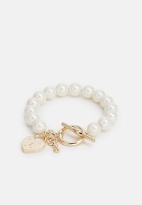 Lauren Ralph Lauren - HEART LOCK FLEX - Armbånd - gold-coloured/white Miniatyrbilde 1