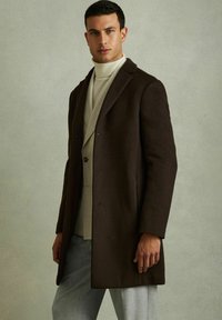 Reiss REGULAR FIT GABLE SINGLE BREASTED EPSOM - Classic coat - chocolate brown