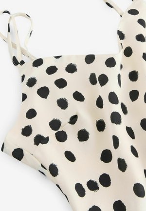 Next Dolga obleka - black white spot print