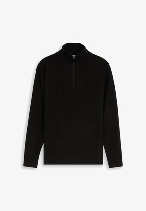 TOM TAILOR DENIM, BASIC KNIT TROYER - Strickpullover - black