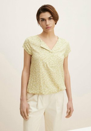 Blouse - Blouse - green offwhite