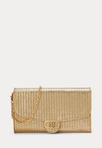 Lauren Ralph Lauren METALLIC STRAW MEDIUM ADAIR CROSSBODY - Cross body bag - modern gold