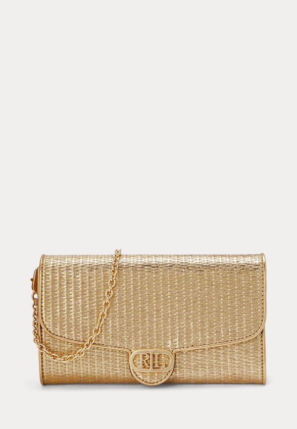 METALLIC STRAW MEDIUM ADAIR CROSSBODY - Cross body bag - modern gold