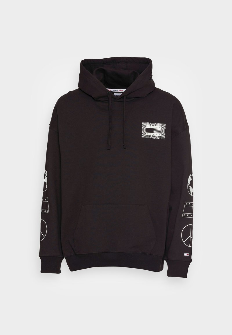 Tommy Jeans GLOBAL UNITEES HOODIE - Sweatshirt - black/noir - ZALANDO.FR