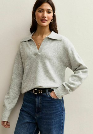 LIGHT  OPEN COLLAR  - Polo - pale grey