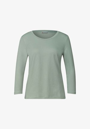 Street One, 3/4-SLEEVE CREW-NECK SHIRT IN SOLID COLOR - Maglietta a manica lunga - eucalyptus green