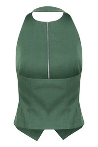Gestuz CALLIA HALTERNECK - Bluse - posy green melange