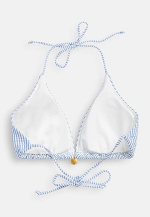 Seaside, SEERSUCKER BIKINI TRIANGLE TIE TOP W  - Top de bikini - blue stripe