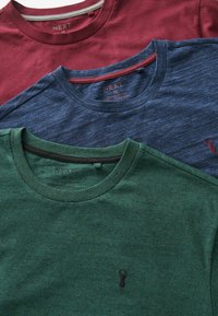 Next STAG 3 PACK REGULAR FIT - Triko s potiskem - navy blue burgundy red green
