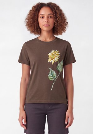 watapparel, SONNENBLUME - T-shirt imprimé - mocha