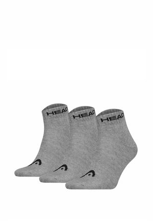 UNISEX QUARTER 3ER PACK - ALL LOGO EINFARBIG - Sports socks - grau