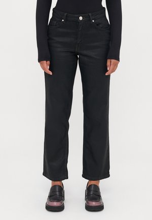 ONLRILEY COATED - Džínsy s rovným strihom - black