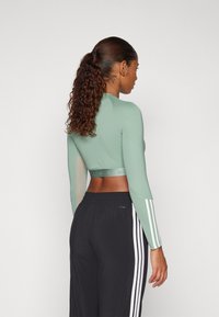 adidas Performance Tops ar garām piedurknēm - silver green/white