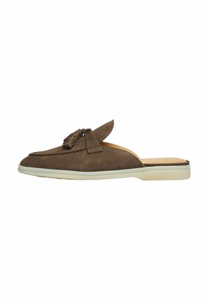 LUCREZIA  - Ciabattine - deep taupe suede
