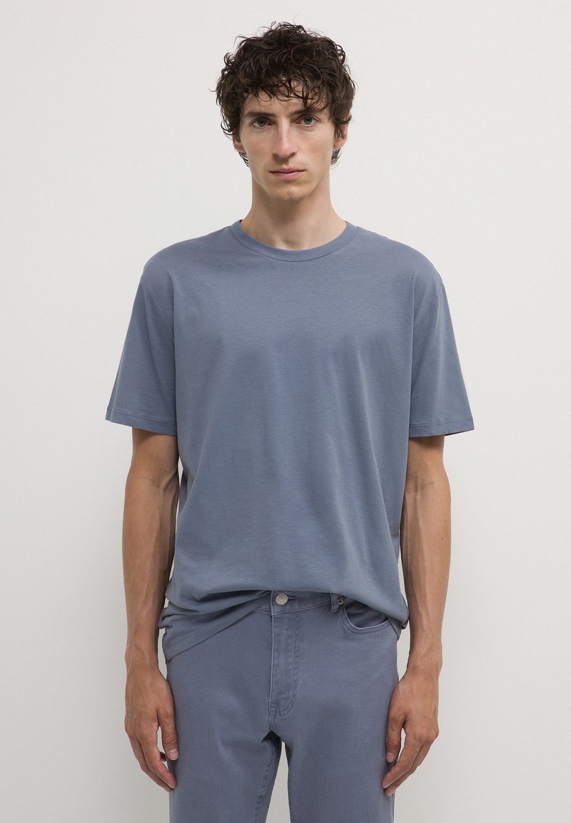 Calliope TINTA UNITA  - T-shirt basic - azzurro