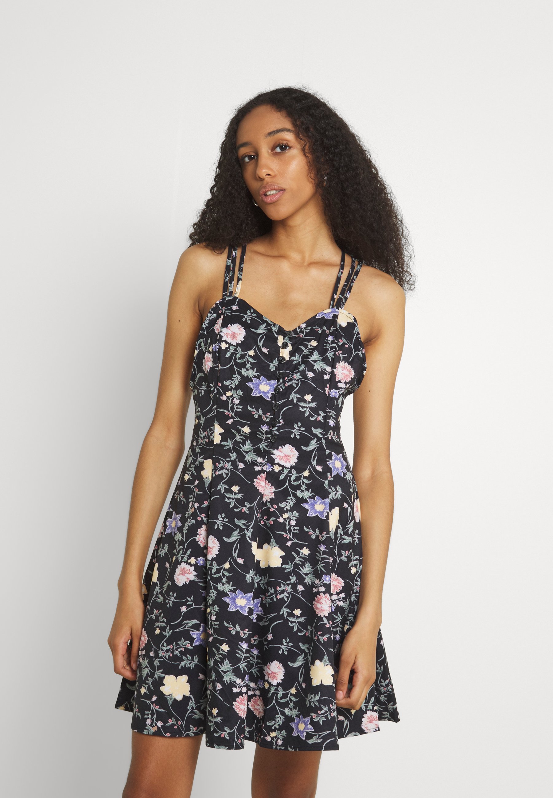strappy back skater dress