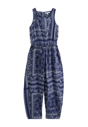 Next, REGULAR FIT - SQUARE NECK BARREL LEG JUMPSUIT  . - Overal - blue ecru bandana print