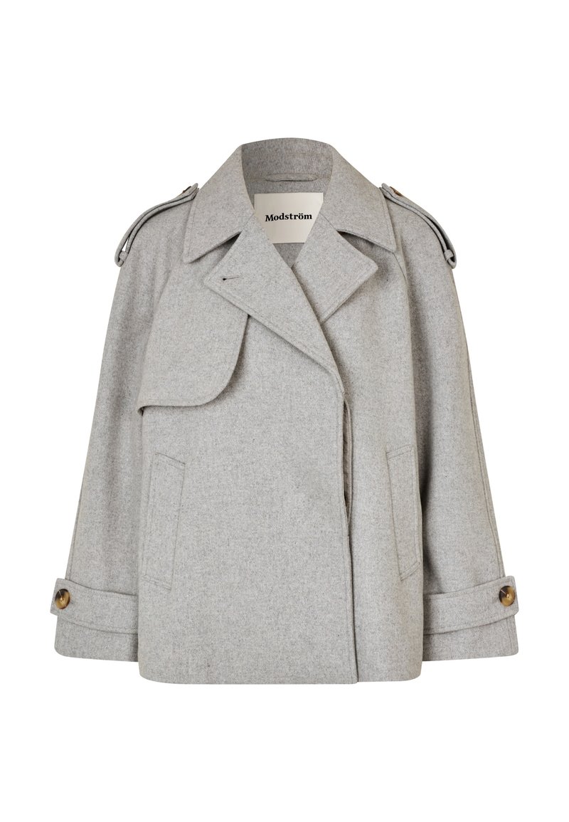 Modström Mantel grijs gemêleerd