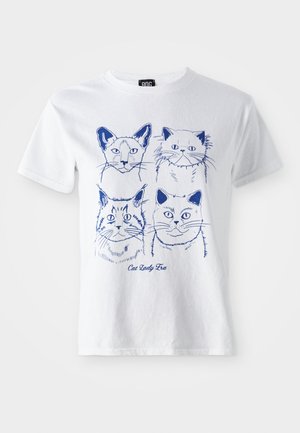 CAT LADY RELAXED BABY TEE - T-shirt print - white