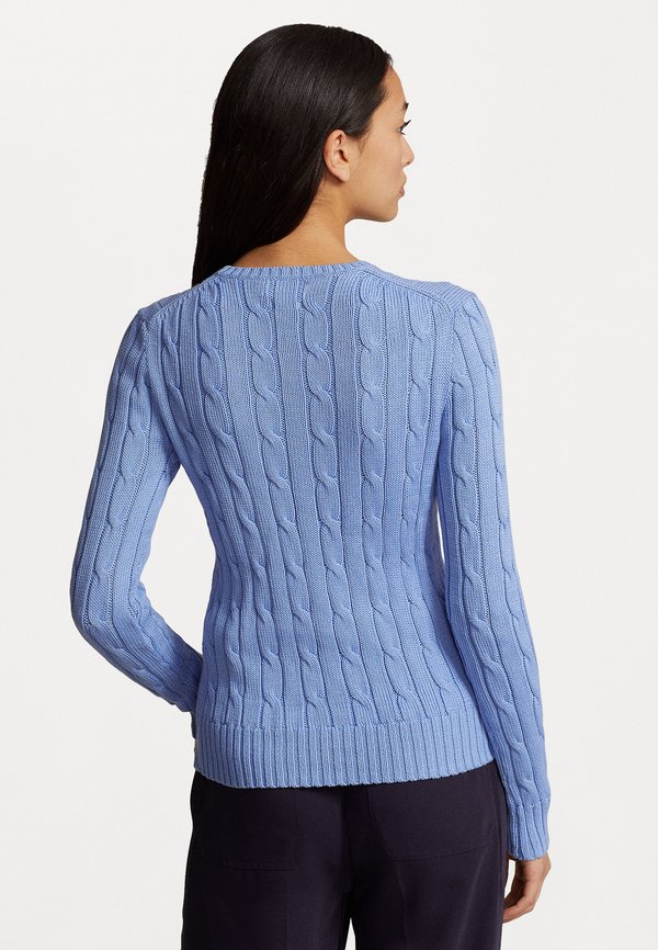 CABLE KNIT COTTON CREWNECK SWEATER - Jumper - blau2