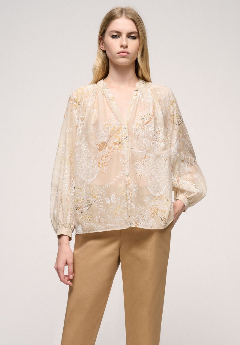 Giacca Charlotte In Lana Natté A Quadri - AVORIO / ROSSO / NERO