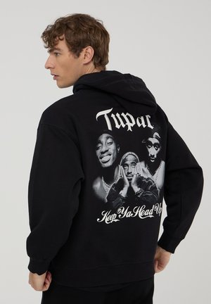 OVER TUPAC - Felpa con cappuccio - nero