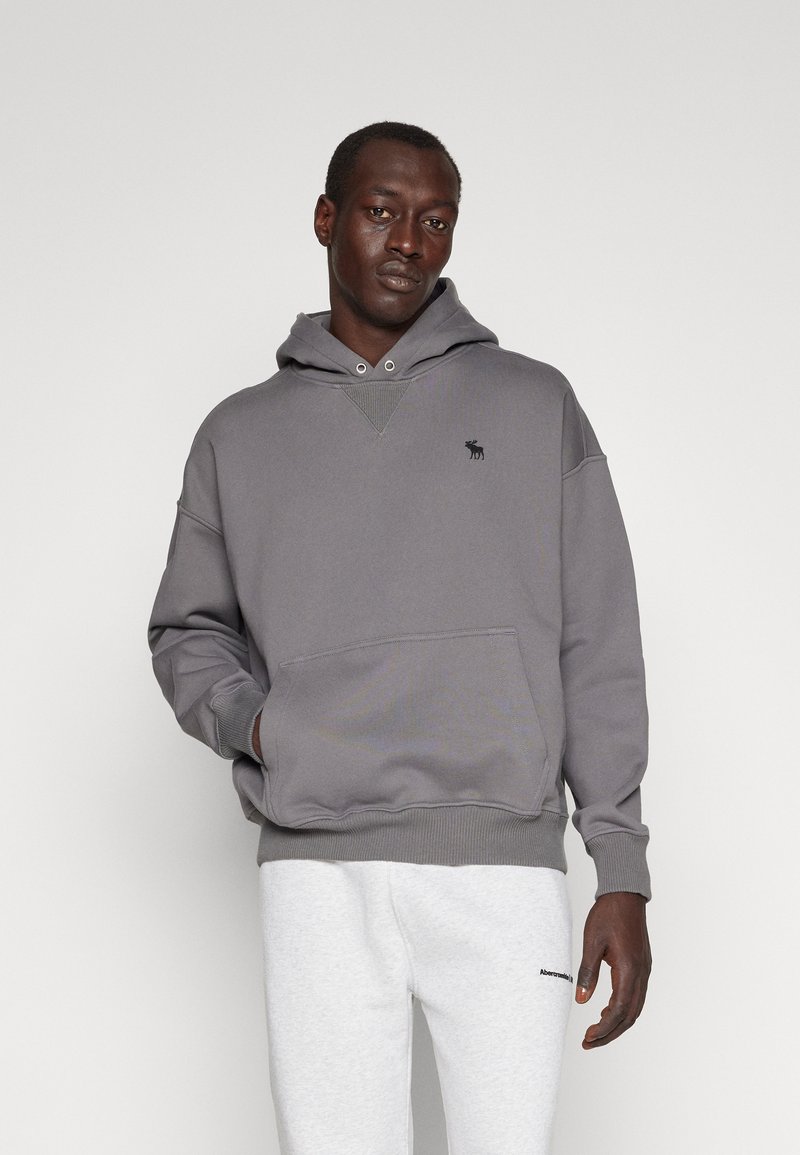 Abercrombie & Fitch HEAVYWEIGHT ICON POPOVER HOODIE Sweatshirt grey