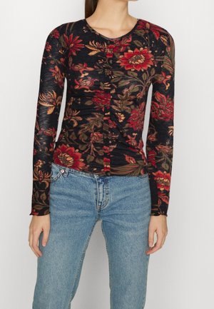 Top s dlouhým rukávem - mottled dark grey