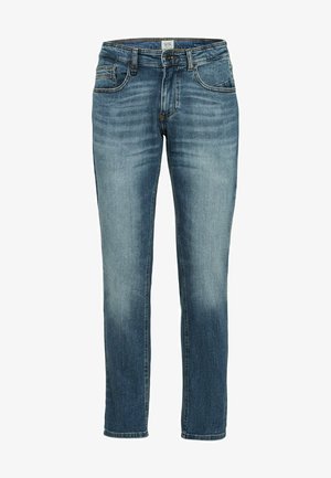 Jeans met een middelmatige wassing, vijf-pocket ontwerp, rechte pasvorm en subtiele vervaging details. Gemaakt van denim met een soepele textuur.