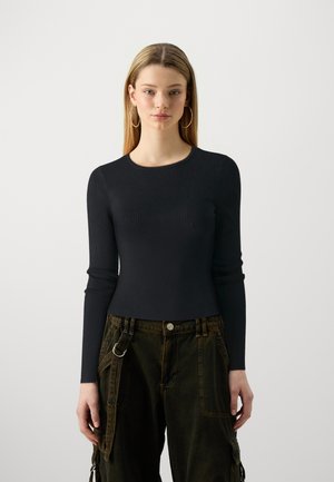 Vero Moda VMGLORY TWIST BACK - Strickpullover - black