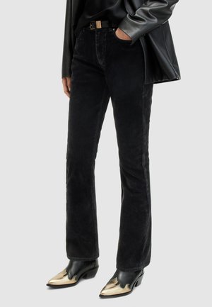 HOLLIS FLOCK - Jeans bootcut - black