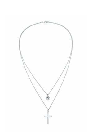 Elli GLASS CRYSTAL CROSS - Ketting - silber