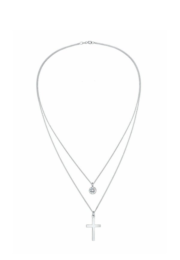 GLASS CRYSTAL CROSS - Halskette - silberfarben