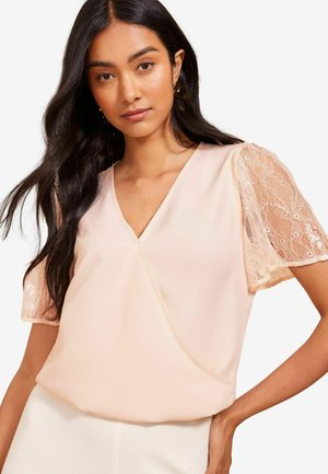 Friends Like These SHORT SLEEVE WRAP - REGULAR FIT - Blouse - pale pink