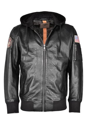 TOP GUN Lederjacke black/schwarz -