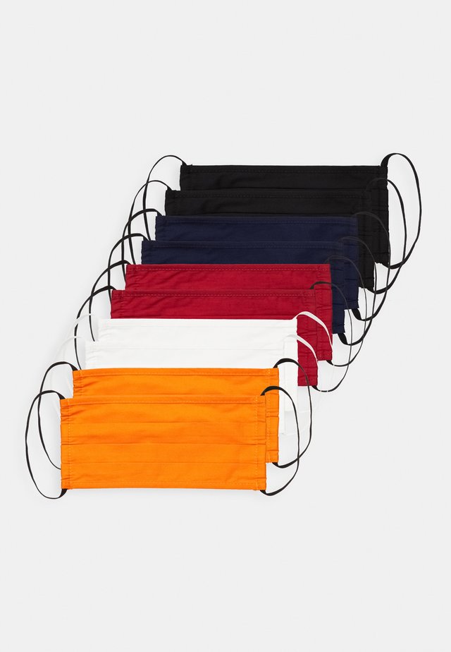 10 PACK - Masque en tissu - white/orange /dark red