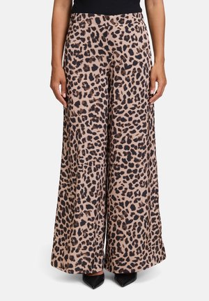 MARLENE- MIT LEO - Pantaloni - weiß braun