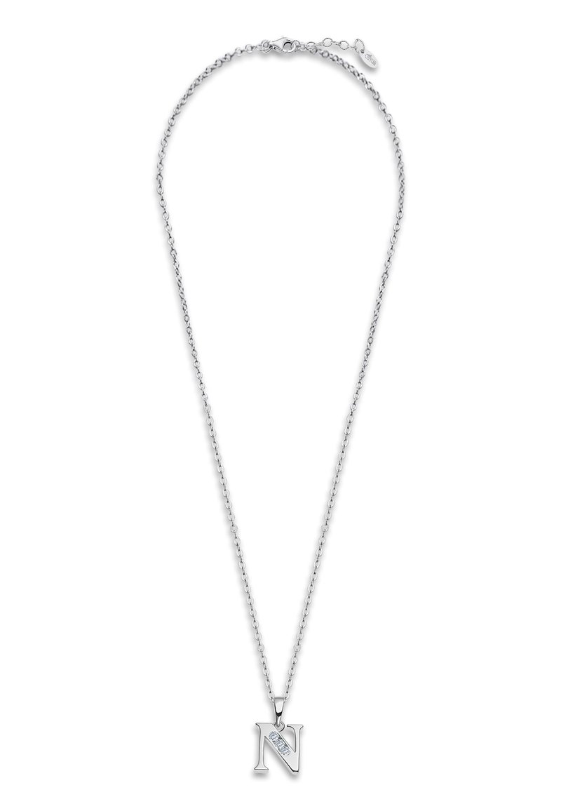 Lotus Silver BUCHSTABE N - Halskette - silberfarben