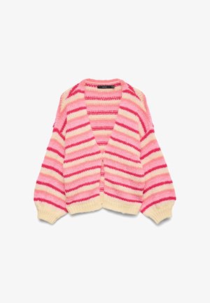 Vero Moda VMMAYBE STRIPE OPEN CARDIGAN - Ζακέτα - chintz rose