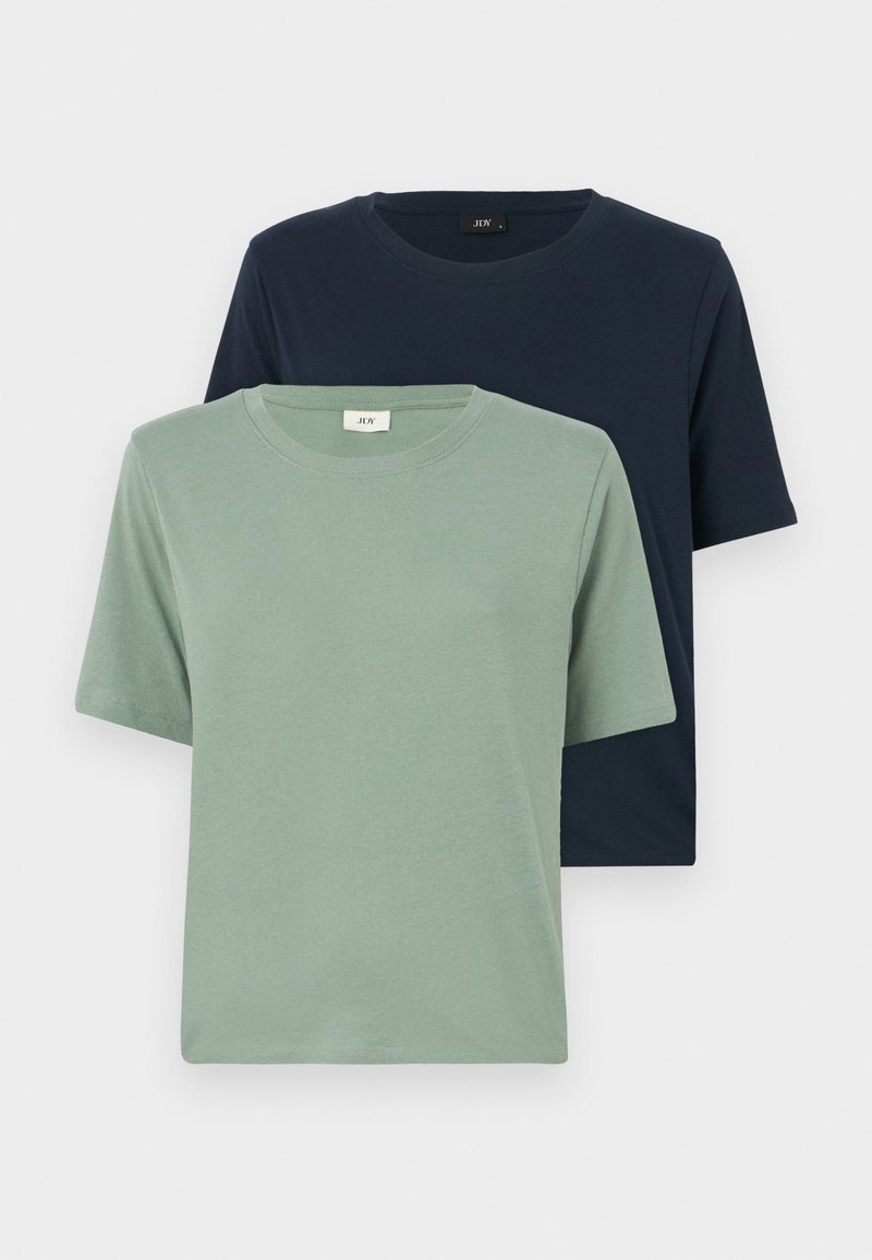 JDY 2-PACK - Pamata T-krekls - chinoise green/sky captain/zaļš - Zalando.lv